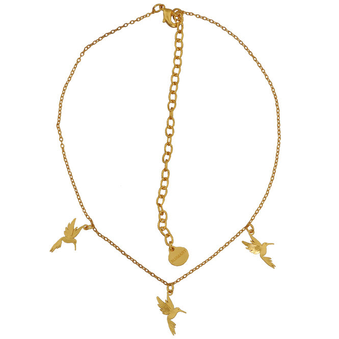 Cadena Picaflores Dorado Alas del Alma