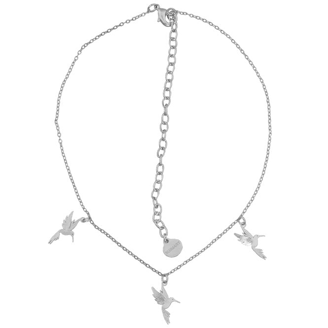 Cadena Picaflores Plateado Alas del Alma