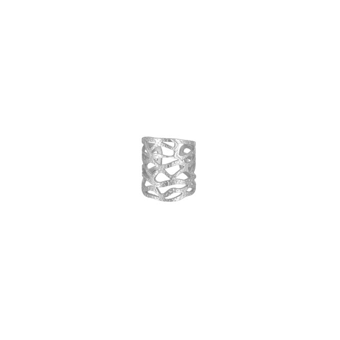 Ear Cuff Nido Plateado Alas del Alma