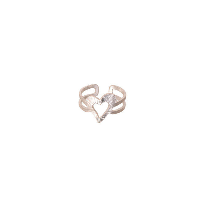 Anillo falange corazón Edén plateado