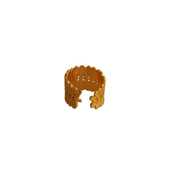 Anillo hoja Dividivi, Brillo Guajiro - Blumart