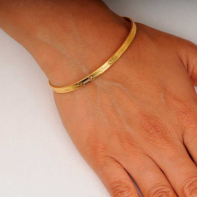 Brazalete delgado soles dorado