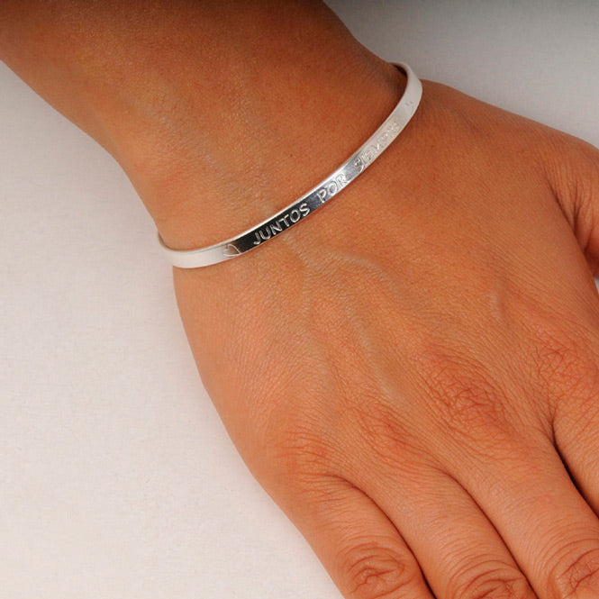 Brazalete plateado Juntos por Siempre