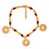 PULSERA COLOMBIA CON 3 DIJES MINI NARIGUERA DE CIRCULOS QUIMBAYA - Blumart