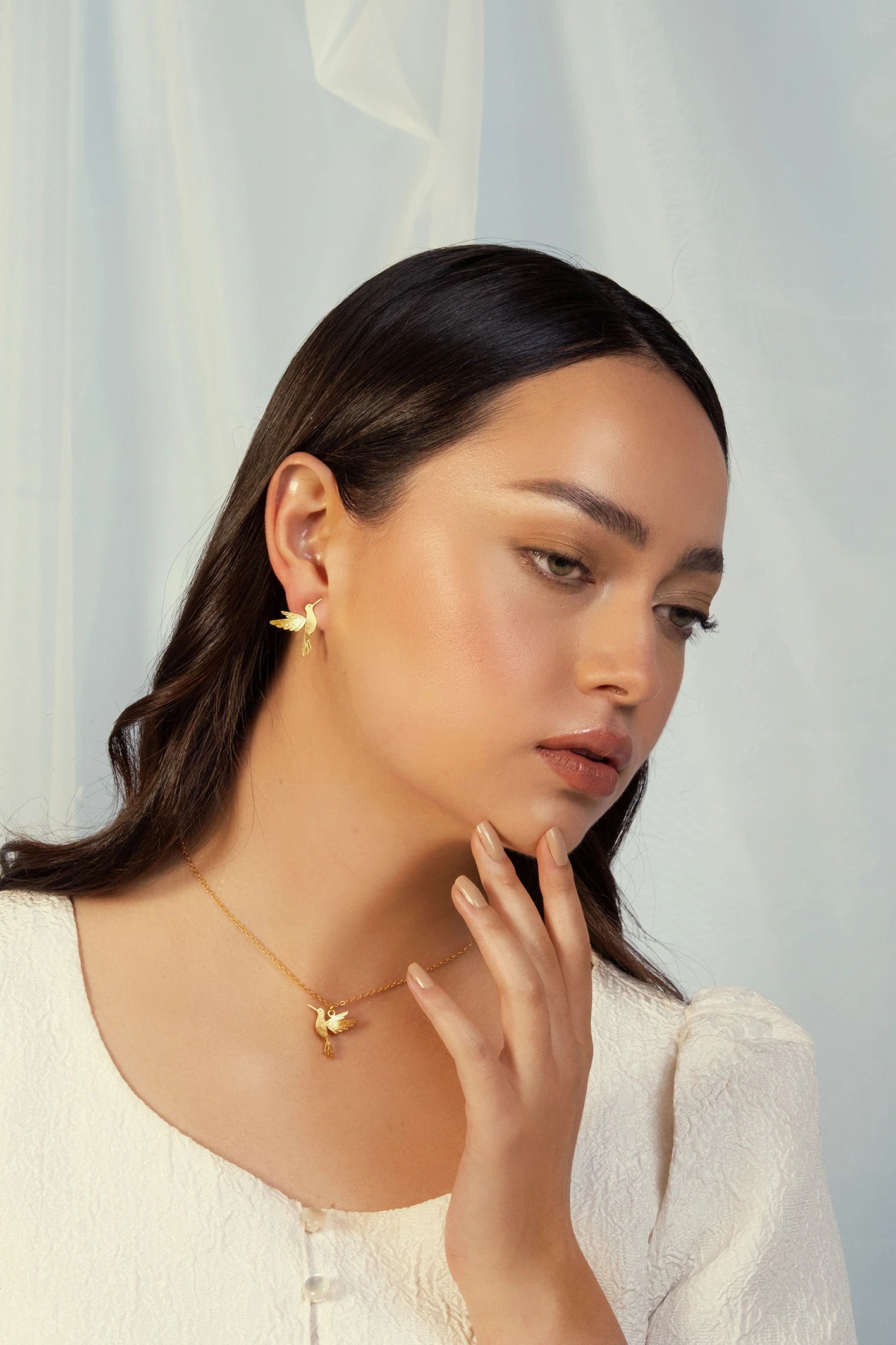 Set Cadena Colibri Alas del Alma