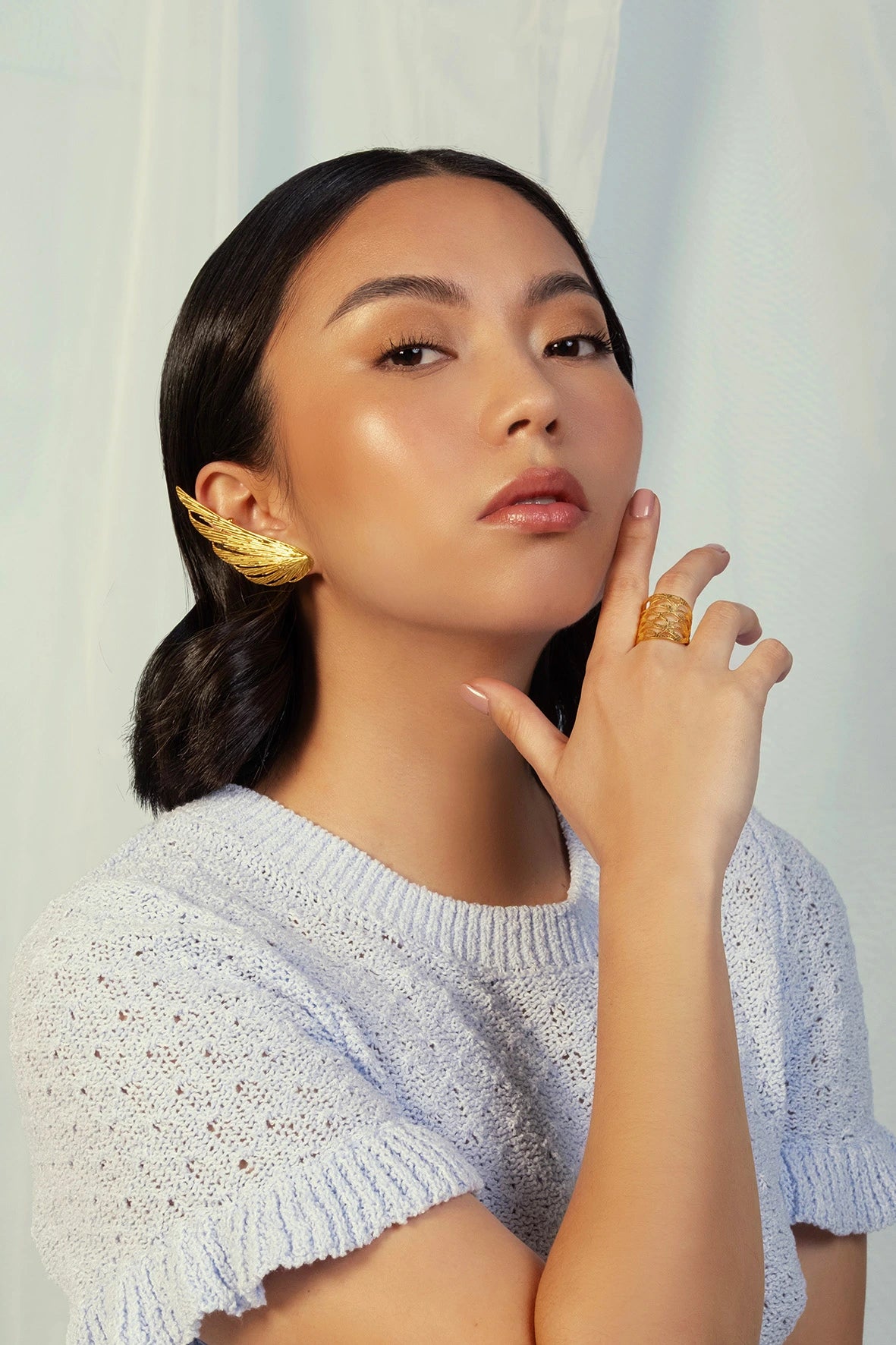 Ear Cuff y Arete Alas del Alma