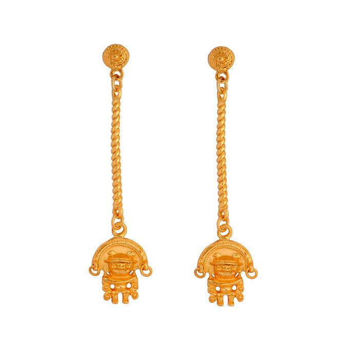 Arete Largo Zoomorfo con Aretes Tairona - Blumart