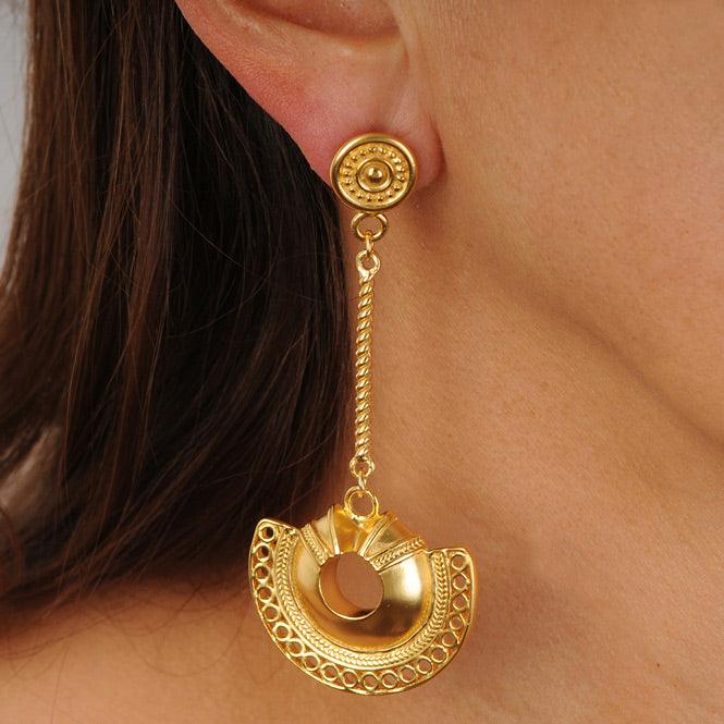 Arete Largo Nariguera Semilunar Tairona - Blumart