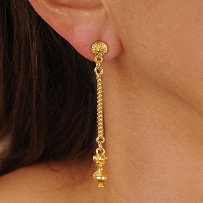 Arete Largo Poporo Quimbaya - Blumart