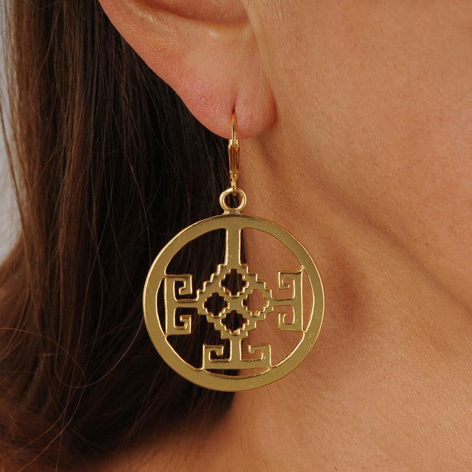 Arete Colgante Martillado Nariño - Blumart