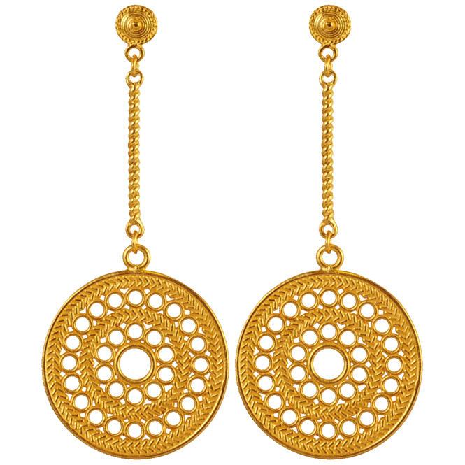 Arete Largo Pectoral Solar Muisca - Blumart