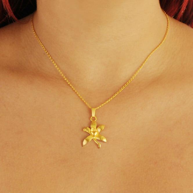 Cadena Y Dije Orquídea - Blumart