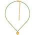 Collar cristal checo mini verde y dije nariguera de círculos Quimbaya - Blumart