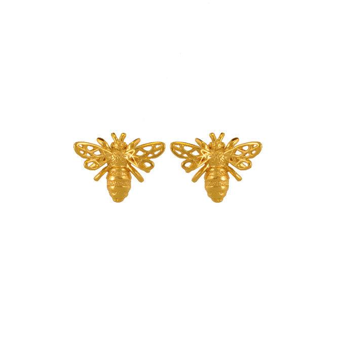 Arete topo abeja Vuelo de Vida dorado - Blumart