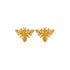 Arete topo abeja Vuelo de Vida dorado - Blumart