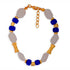 Pulsera Cristal Checo 14×10mm Crystal y Cubo Zafiro - Blumart