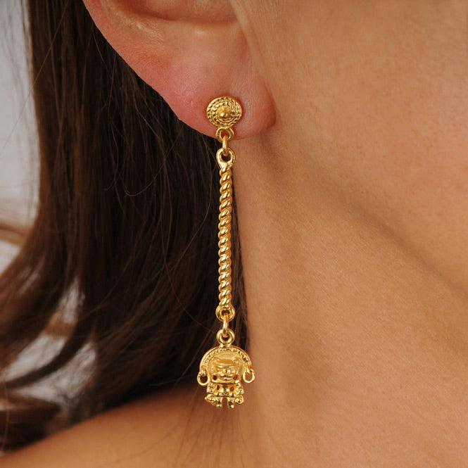 Arete Largo Zoomorfo con Aretes Tairona - Blumart