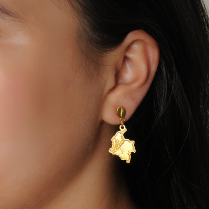 Arete mapa de Colombia con relieve