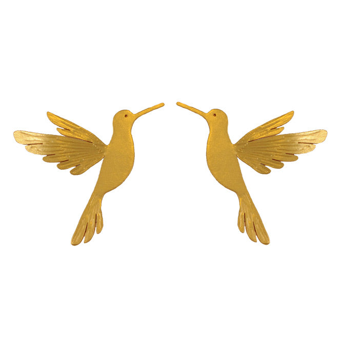 Aretes Colibri Dorado Alas del Alma