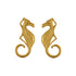 Aretes topo grande artesanales caballo de mar.

Joya colombiana con diseño de fauna marina.

Aretes hechos a mano inspirados en el Caribe