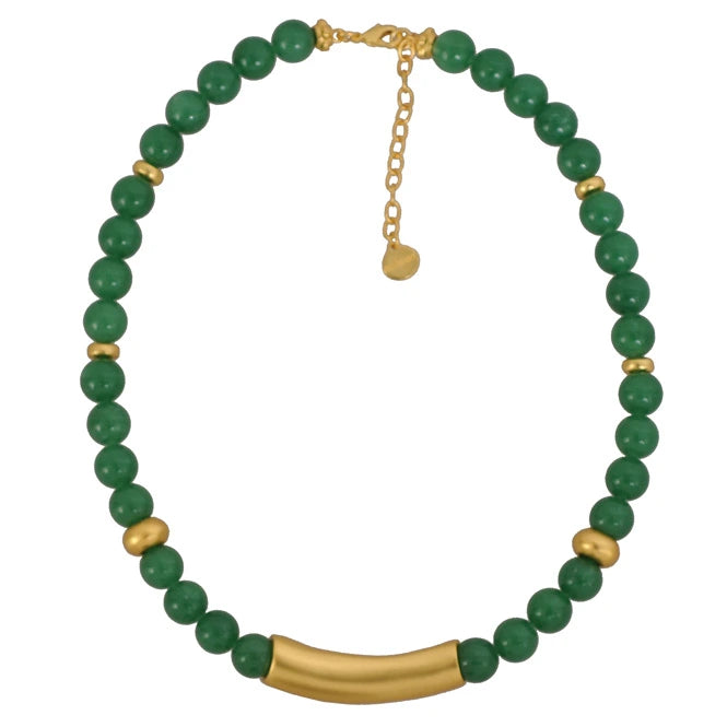 Collar Piedra Semipreciosa Aventurina Verde 10mm