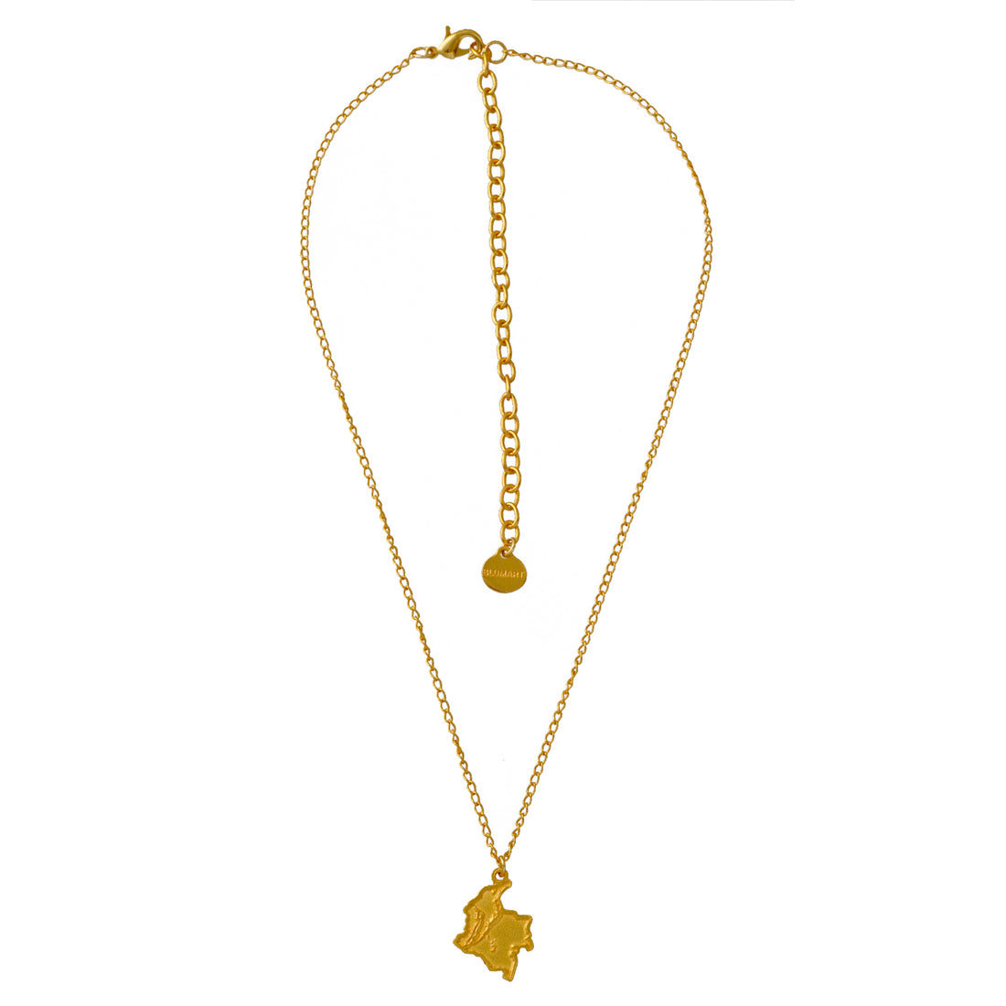 Cadena mapa de Colombia con relieve