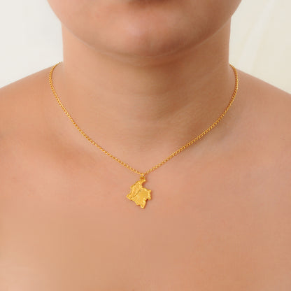 Cadena mapa de Colombia con relieve