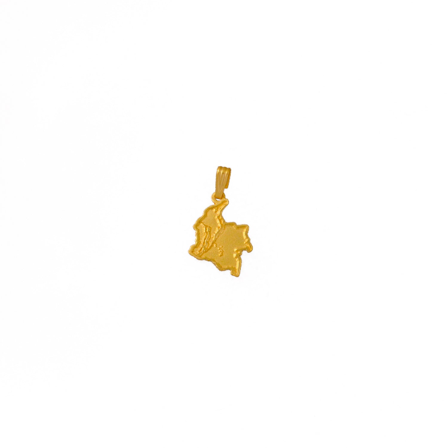 Dije mapa de Colombia con relieve