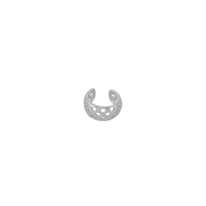 Ear cuff mini panal Vuelo de Vida plateado