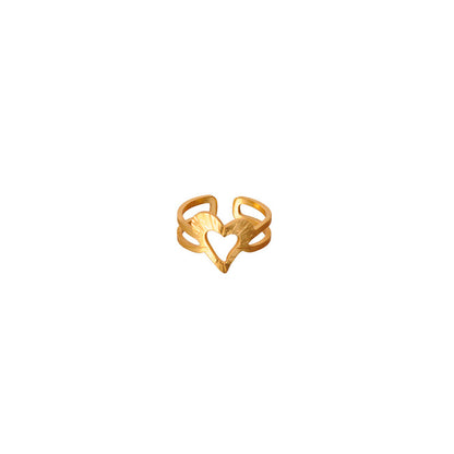 Anillo falange corazón Edén dorado