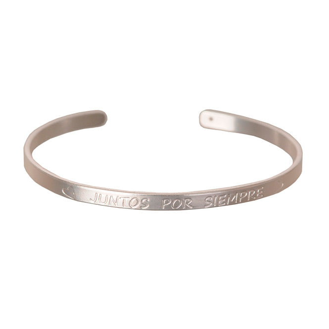 Brazalete plateado Juntos por Siempre