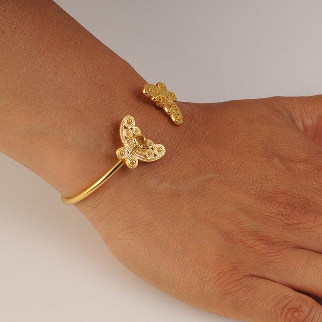 Pulsera de Aro Nariguera Mariposa Tairona - Blumart