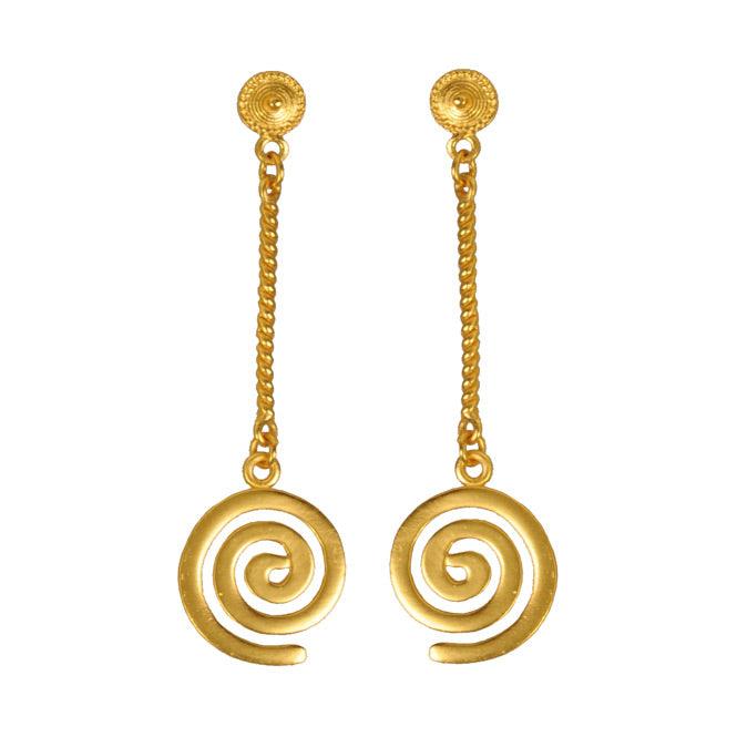 Arete Largo Espiral Quimbaya - Blumart