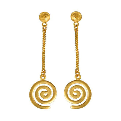 Arete Largo Espiral Quimbaya - Blumart