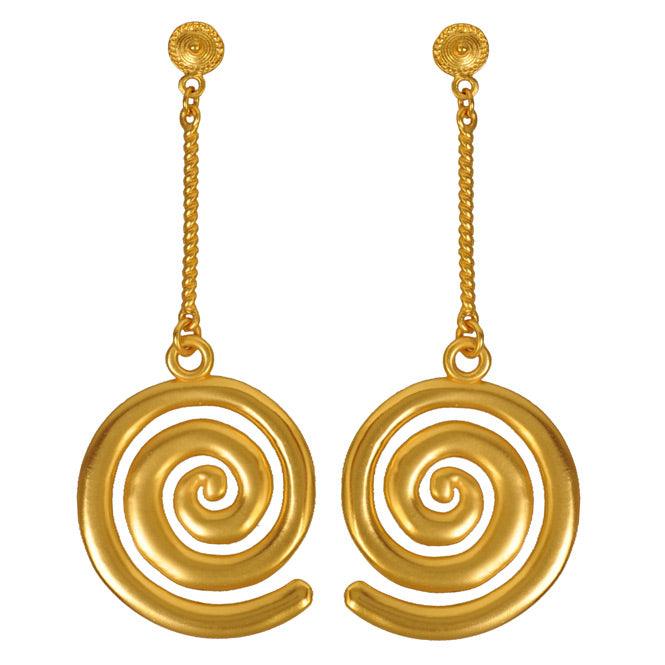 Arete Largo Espiral Quimbaya - Blumart