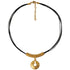 Collar Cuero 4 Vueltas y Dije Pequeño Nariguera de Círculos Quimbaya - Blumart