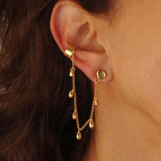 Ear Cuff Y Arete Gotas Edén - Blumart