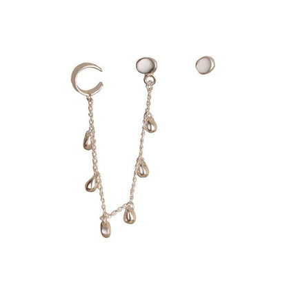 Ear Cuff Y Arete Gotas Edén - Blumart