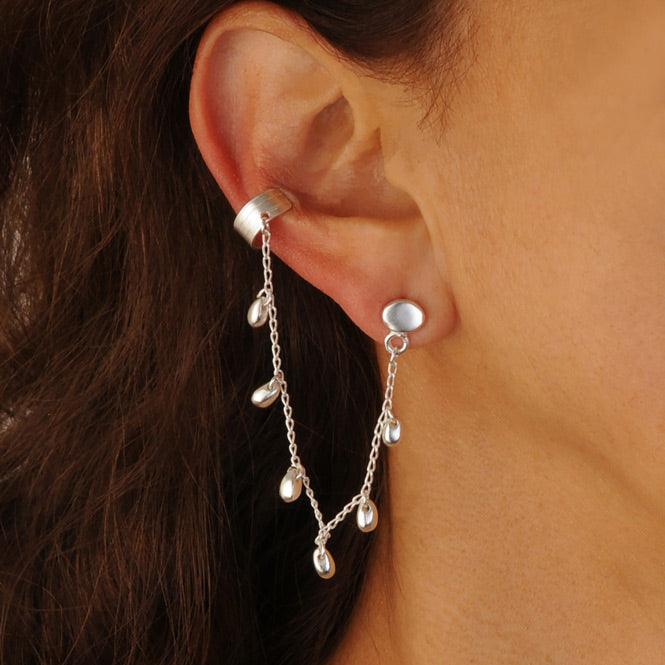 Ear Cuff Y Arete Gotas Edén - Blumart