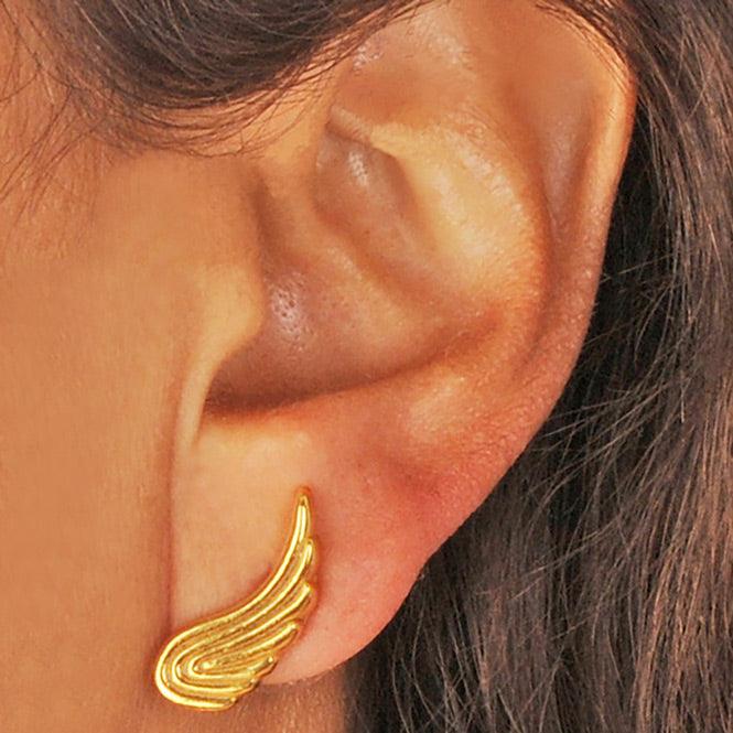 Ear Cuff Y Arete Ala Renacer - Blumart