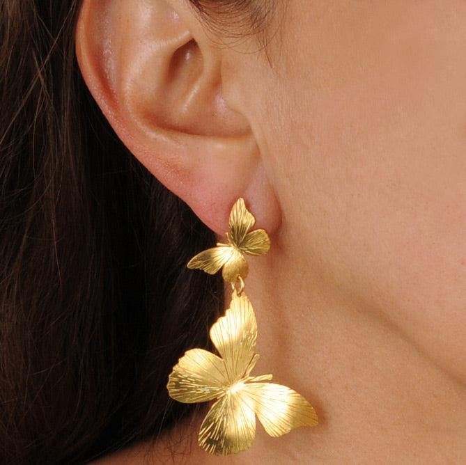 Arete Largo Mariposas Renacer - Blumart