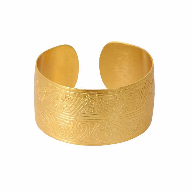 Brazalete de Aro Impronta Pintadera Sinú - Blumart