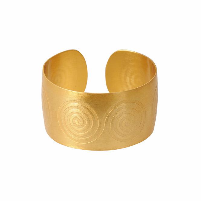 Brazalete de Aro Pictograma Espiral Doble - Blumart