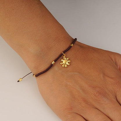 Pulsera Cristal Checo Mini Café y Dije Mini Pectoral Nariño - Blumart