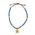 Pulsera Cristal Checo Mini Azul y Dije Mini Rana Tairona - Blumart