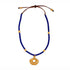 Pulsera Cristal Checo Mini Azul Rey y Dije Mini Nariguera Calima - Blumart