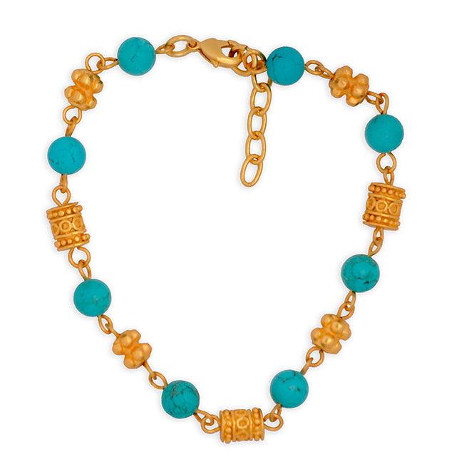 Pulsera Piedra Semipreciosa Turquesa 6mm - Blumart