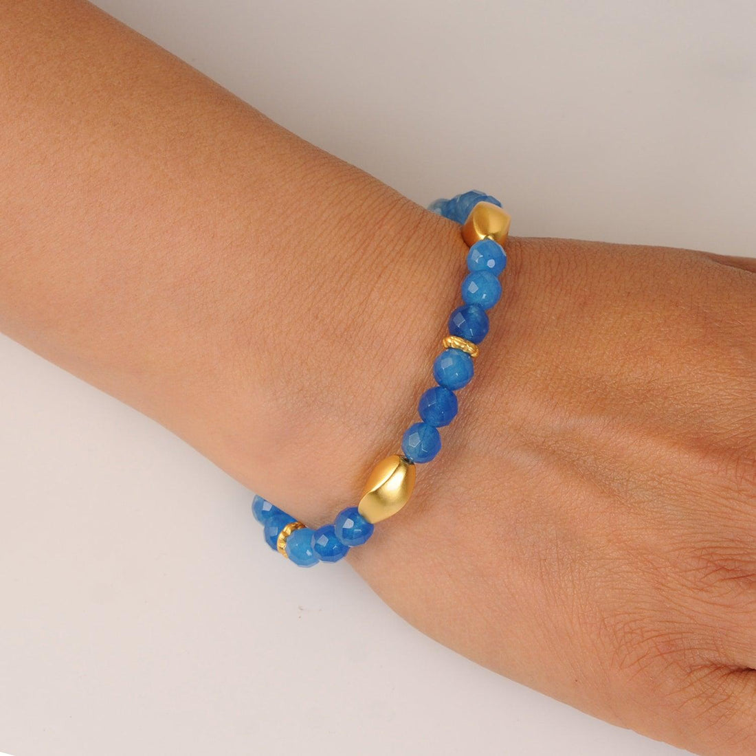 Pulsera Piedra Semipreciosa Ágata Azul 6mm - Blumart
